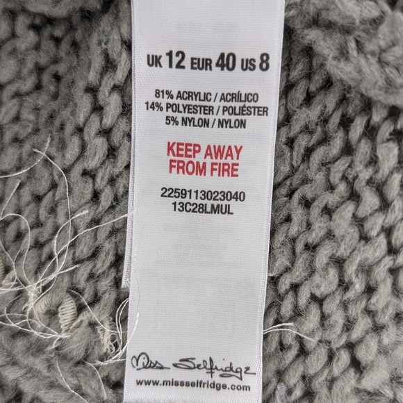 Miss Selfridge║Heart Knit Cardigan║Size 8 - Picture 4 of 5